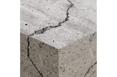 gerissener Beton