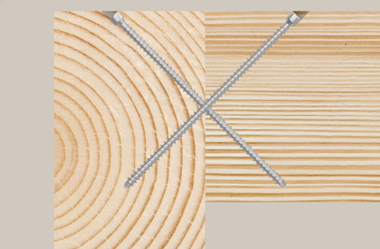 Zylinderschrauben vor Holz
