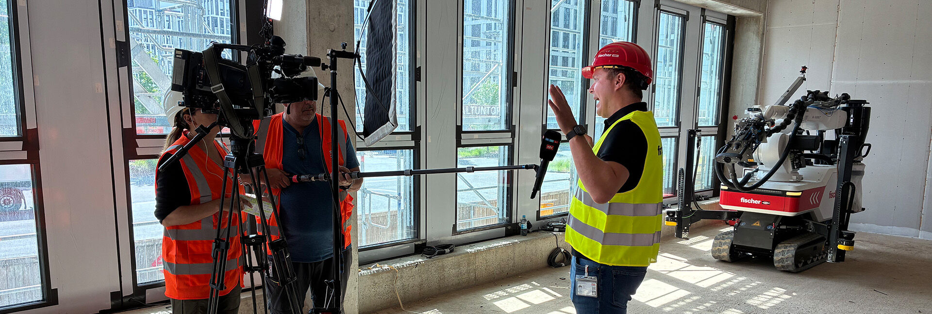 Construction bot in the spotlight on n-tv: