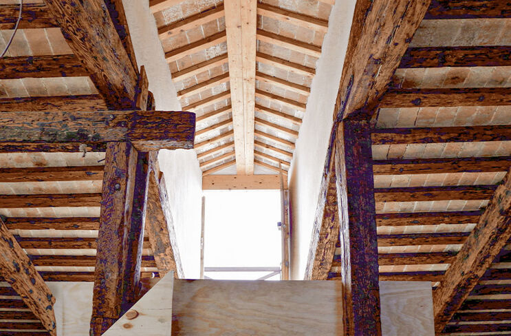 Tetto in legno a Venezia