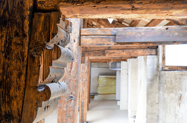 Tetto in legno a Venezia