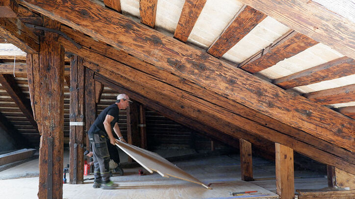 Tetto in legno a Venezia
