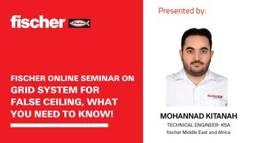 fischer Online Seminar on  Grid System for false ceiling What you need to know