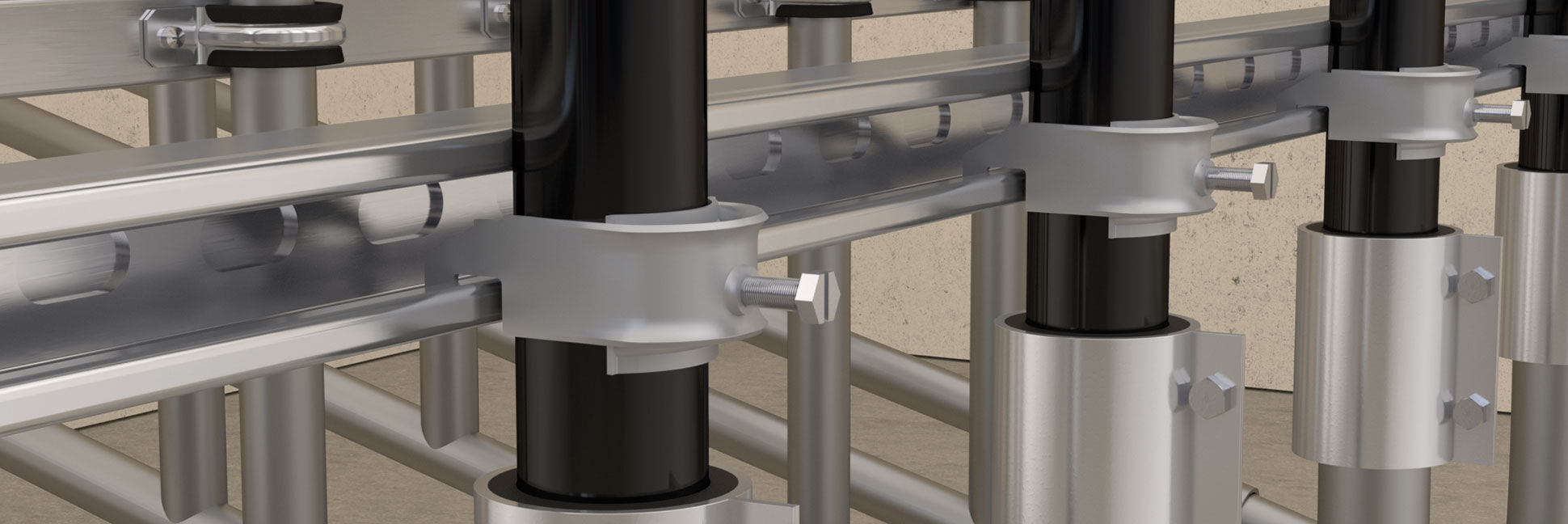 Horizontal and vertical pipe installation