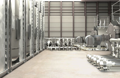 Anwendungsbeispiele für WHG konforme Verankerungen Chemie-Produktion mit Silos und Rohrleitungen