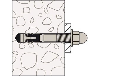 FAZ II Hutmutter Markisenbefestigung