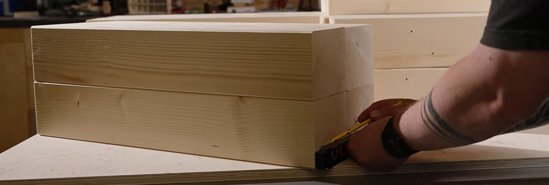 Stabile Werkbank aus Holz selber bauen