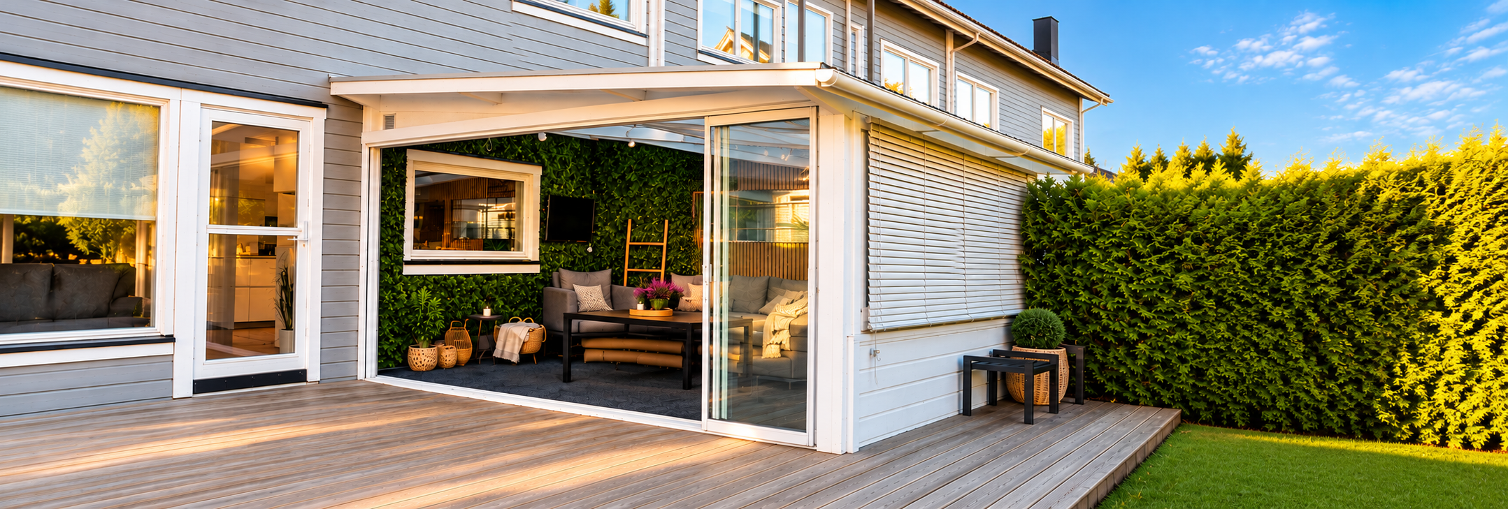 Bygge tak over terrasse