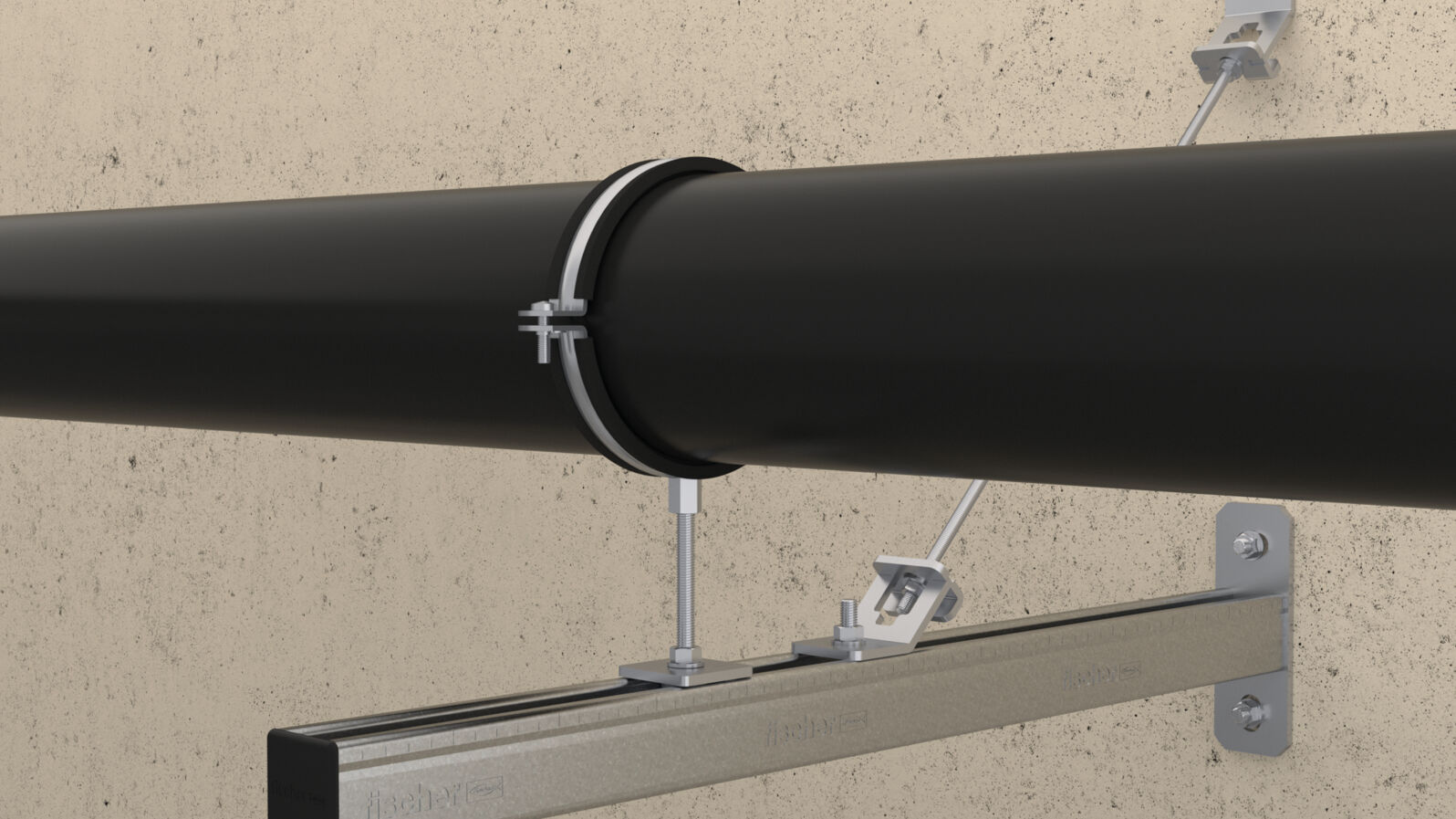 Heavy duty pipe clamp FRSM - metric