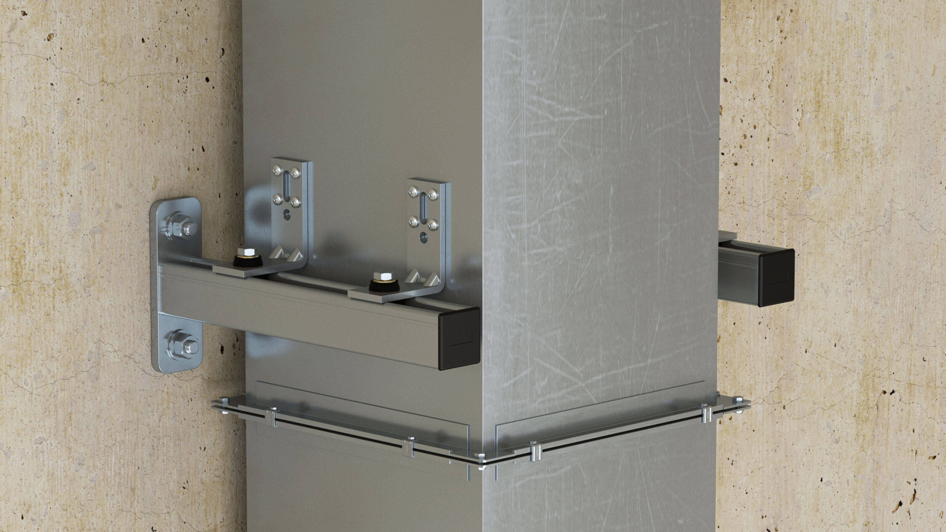 Rectangular Duct Riser Wall Support Air duct hanger L- and Z-type - fischer international