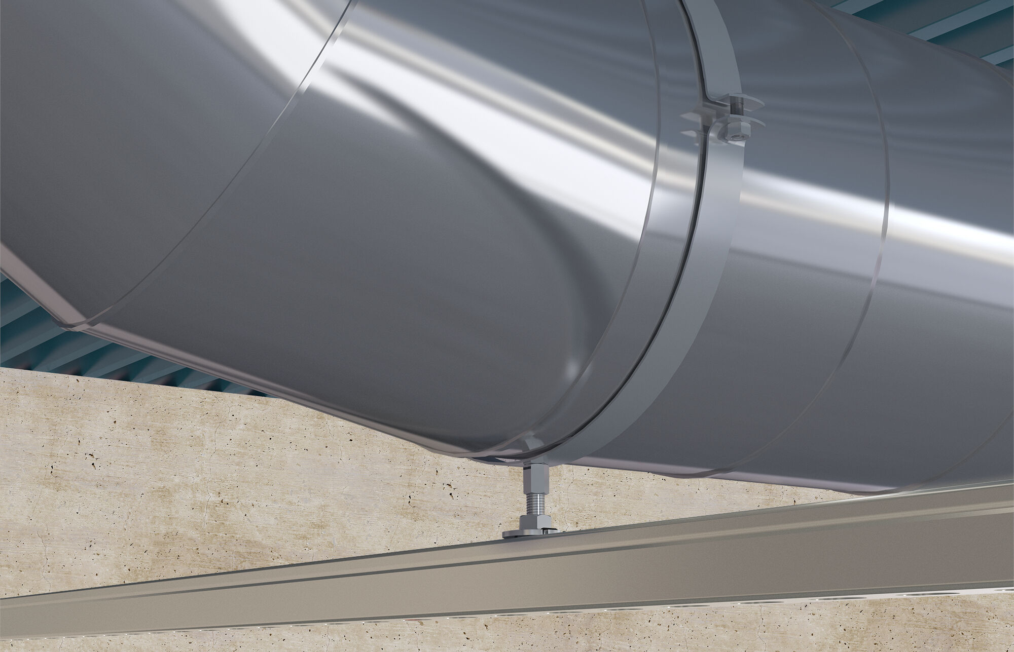 Fischer Lüftungsrohrschelle LGS 500 – Für Nenngröße 500 Mm, Mit Schalldämmung, M8/M10