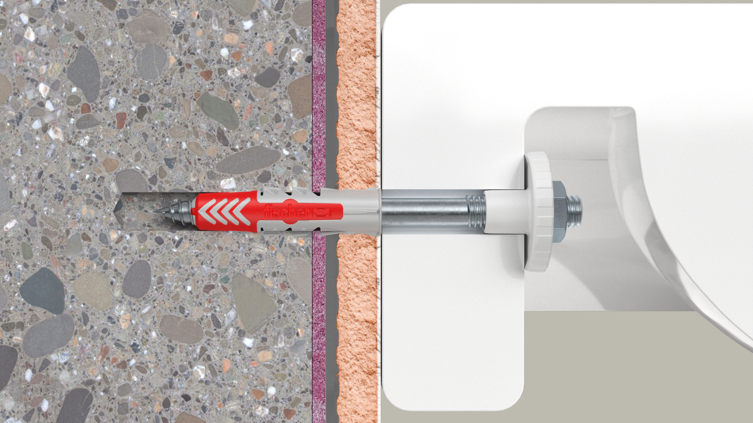 Simple Fixing Wash basin fixing WST II - fischer fixings