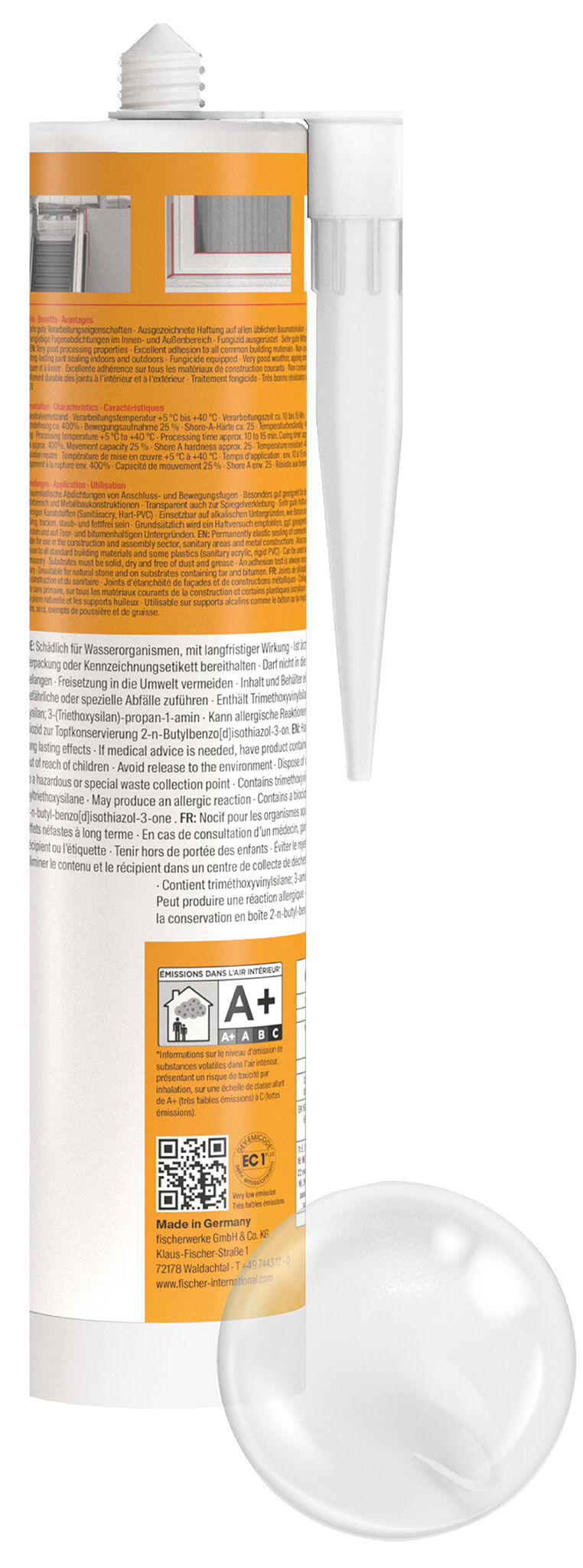 Product Picture: "fischer construction silicone Construction Pro SI (DBSA) transparent 310 ml"