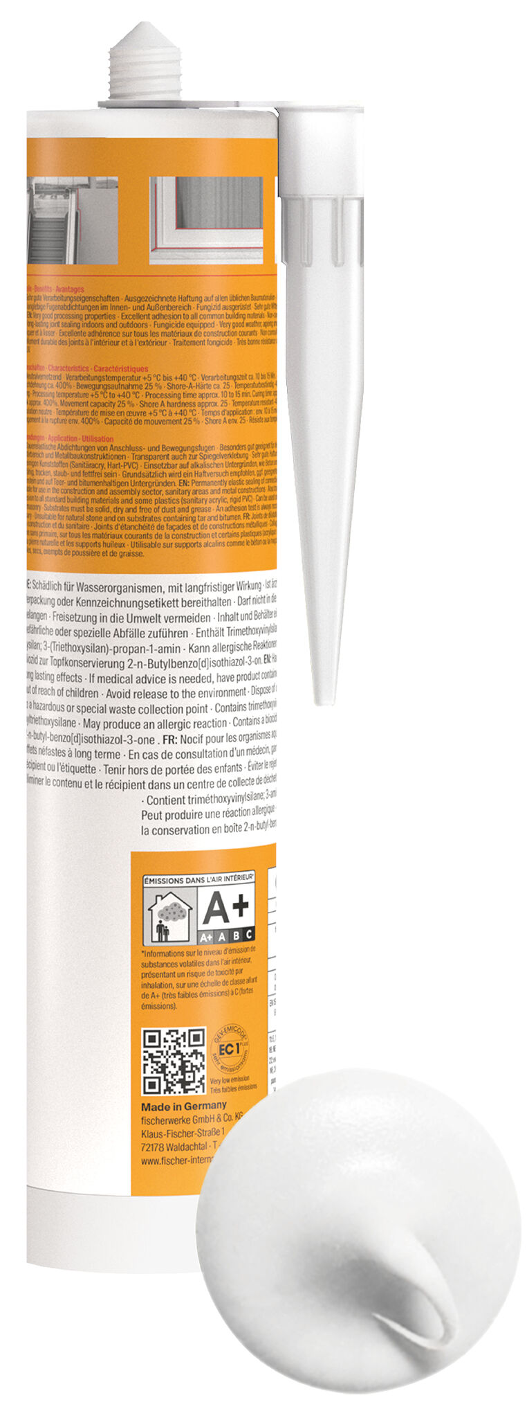 Product Picture: "fischer construction silicone Construction Pro SI (DBSA) white 310 ml"