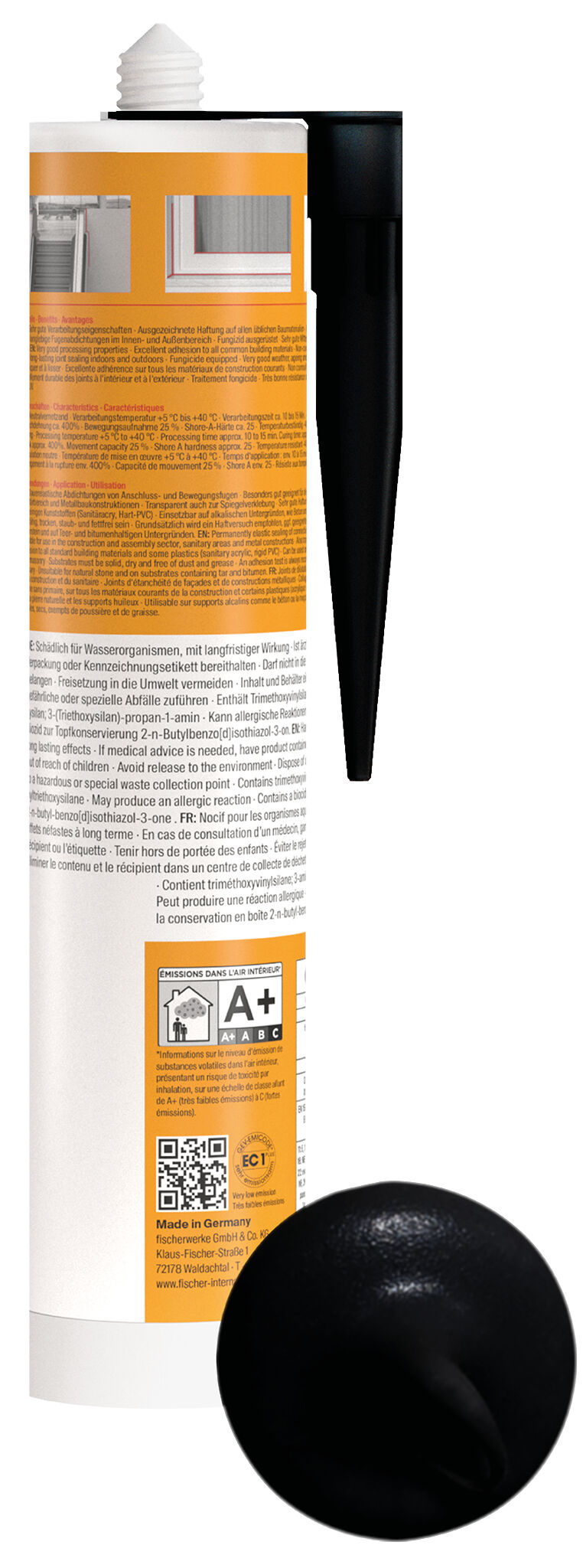 Product Picture: "fischer construction silicone Construction Pro SI (DBSA) black 310 ml"