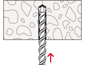 Installation fastening tie FF DF with plug