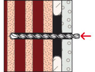 Installation DDF in hollow building materials
