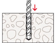 Tassello in Nylon Fibro-Rinforzato con Filetto Metrico Interno Fischer Ancorante M 3 Immagine montaggio 1