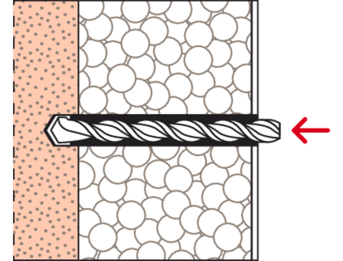 fischer TherMax – vyvrtání otvoru