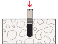 Tassello in Nylon Fibro-Rinforzato con Filetto Metrico Interno Fischer Ancorante M 4 Immagine montaggio 1