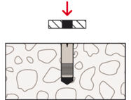 Tassello in Nylon Fibro-Rinforzato con Filetto Metrico Interno Fischer Ancorante M 5 Immagine montaggio 1