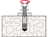 Tassello in Nylon Fibro-Rinforzato con Filetto Metrico Interno Fischer Ancorante M 6 Immagine montaggio 1