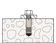 Tassello in Nylon Fibro-Rinforzato con Filetto Metrico Interno Fischer Ancorante M 7 Immagine montaggio 1