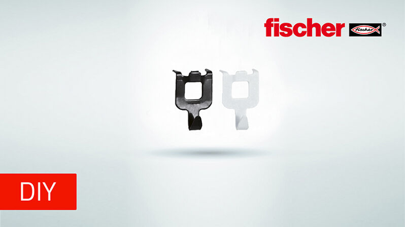 Fischer Gancho para colgar cuadros sin herramientas (Carga soportada: 8 kg,  8 ud., Blanco)
