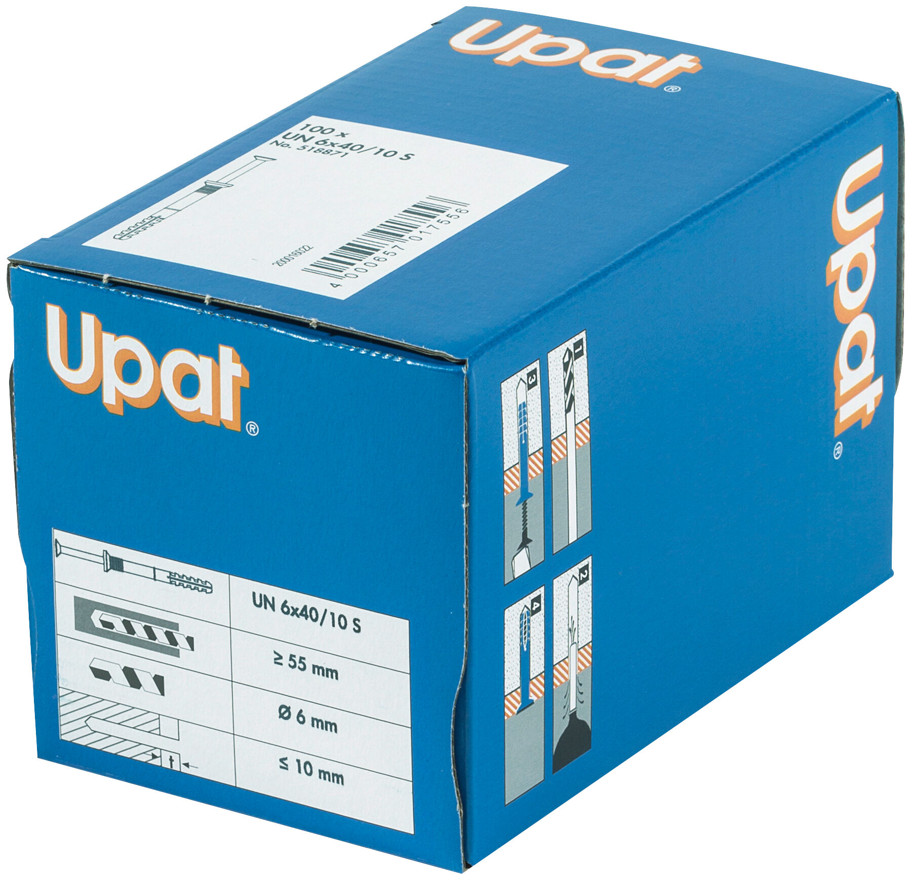 Packaging: "UN 6 x 40/10 S"