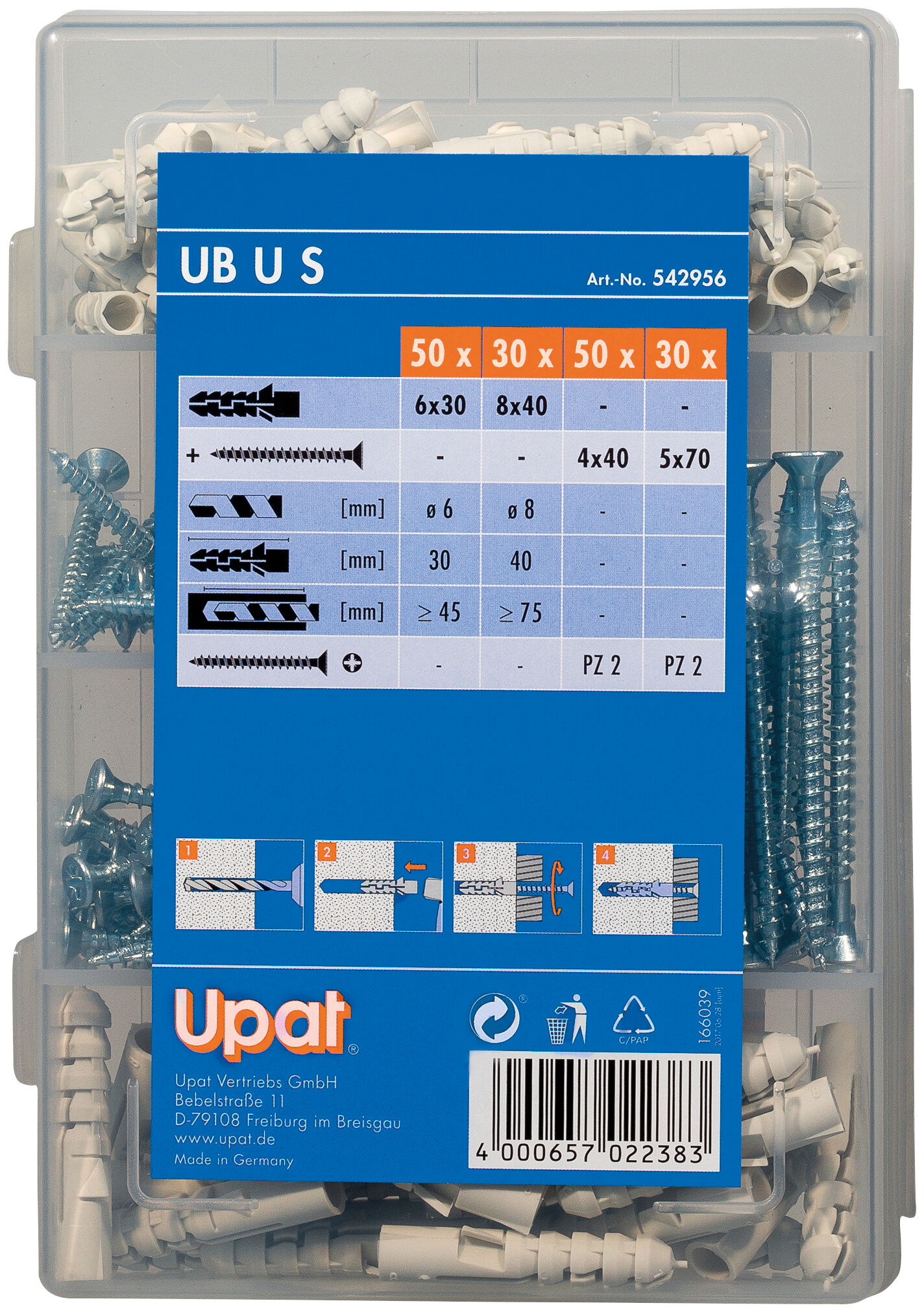 Packaging: "UB US S Box"