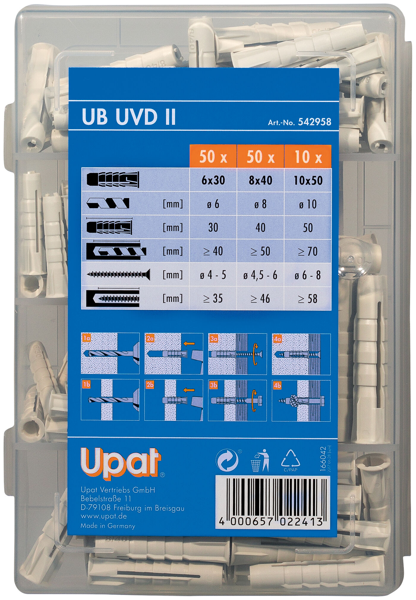 Packaging: "UB UVD II Box"