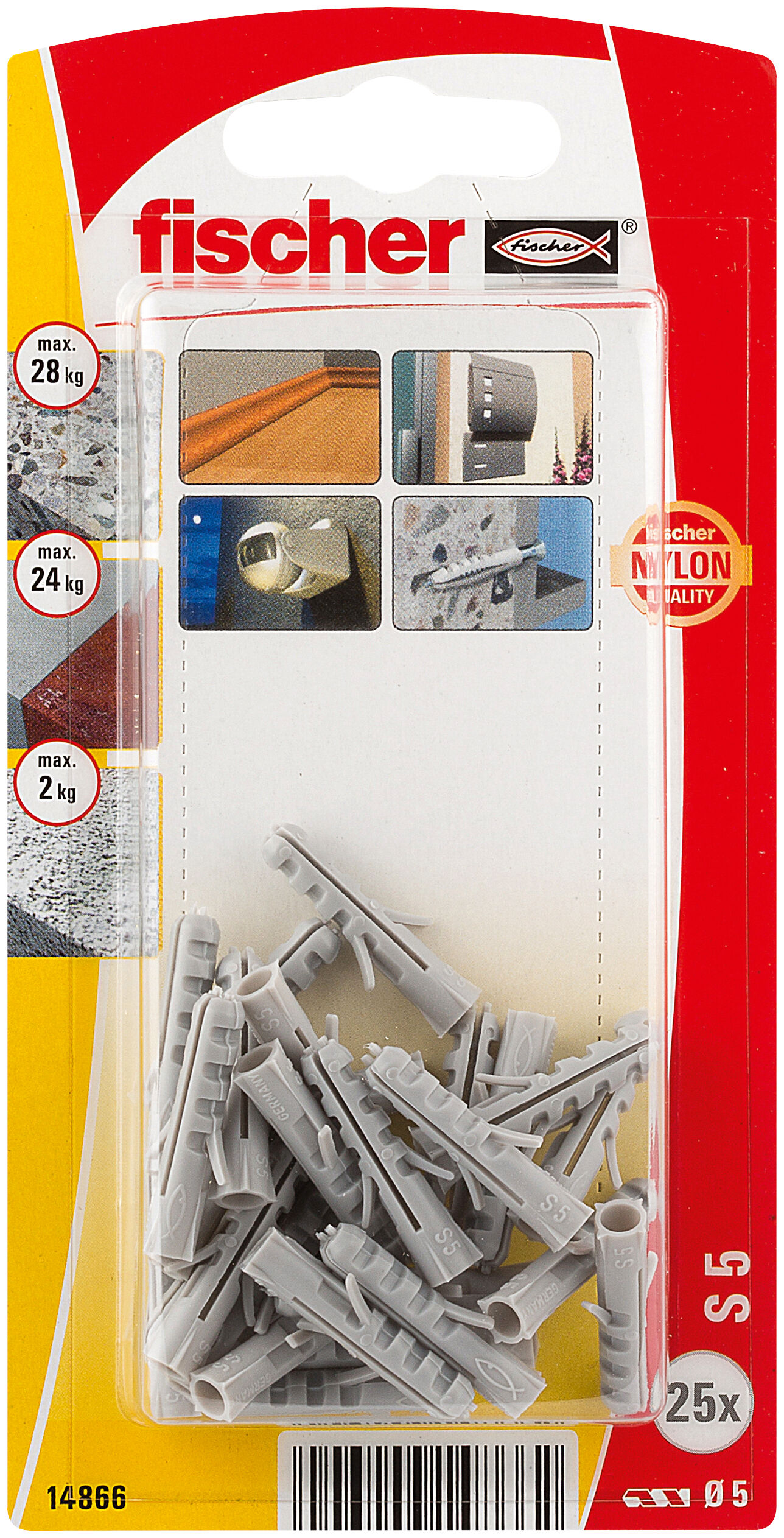 Packaging: "fischer Expansion plug S 5"
