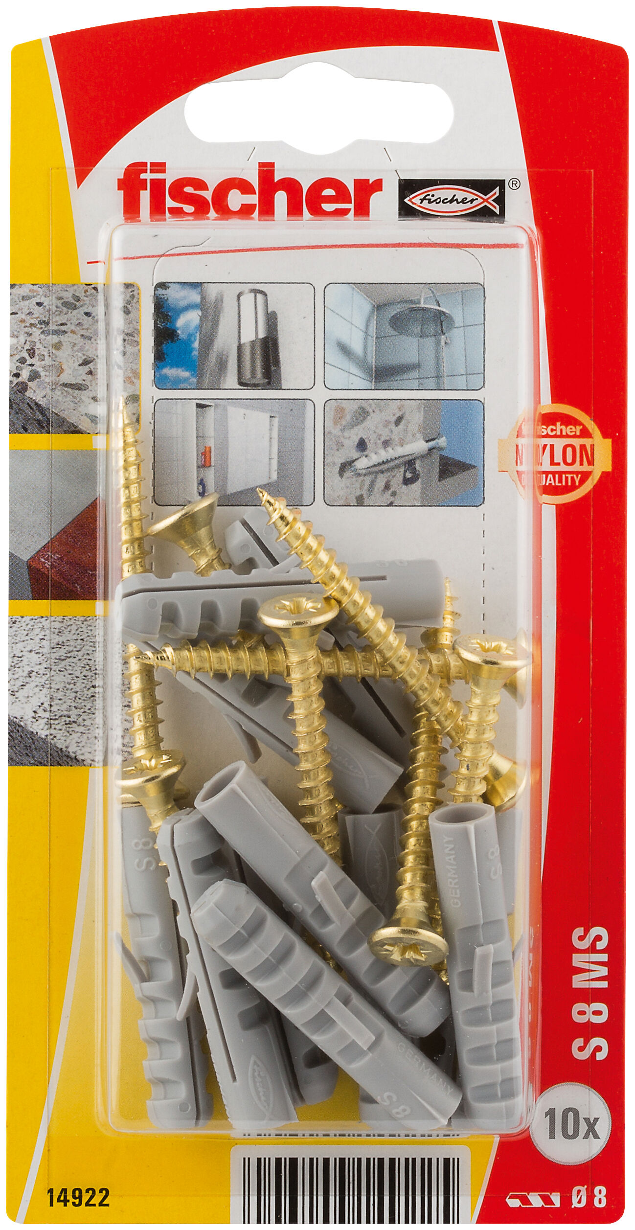 Packaging: "fischer Expansion plug S 8 with screw"