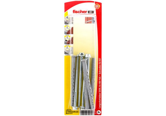 Packaging: "fischer Frame fixing SXRL 8 x 100 FUS zinc-plated steel"