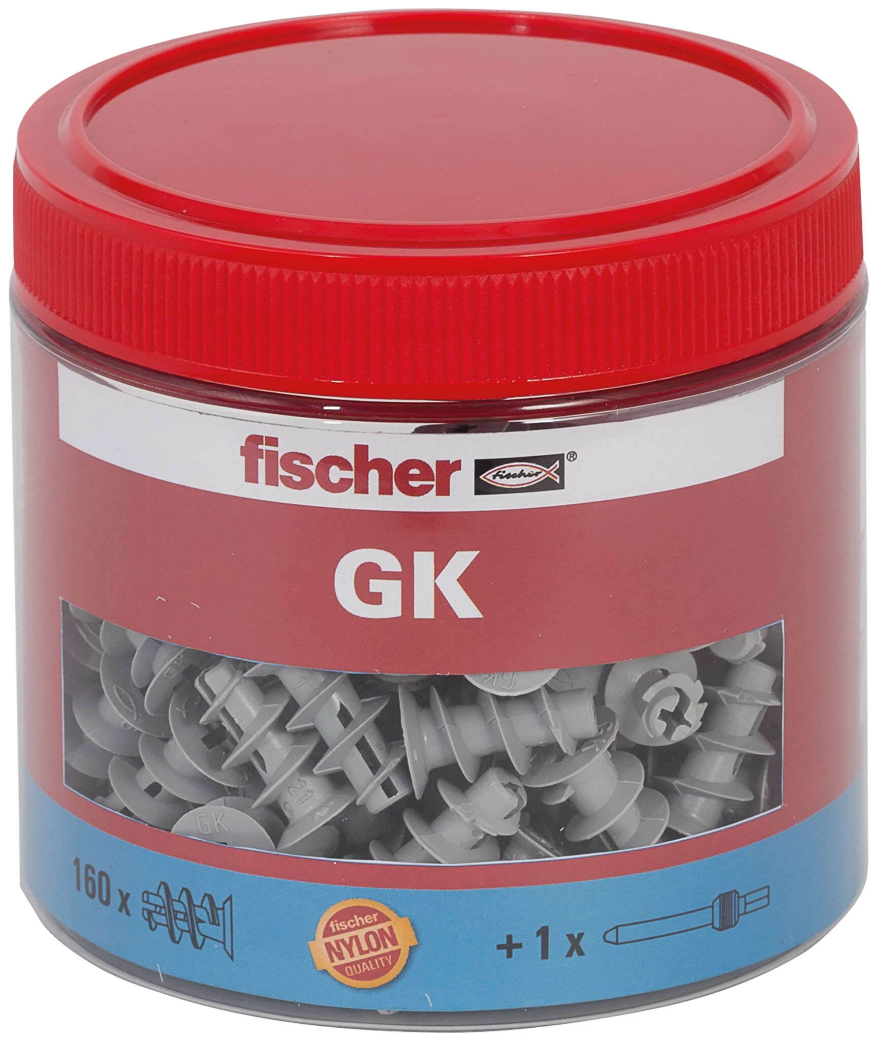 Verpackung: "fischer Gipskartondübel GK Dose"