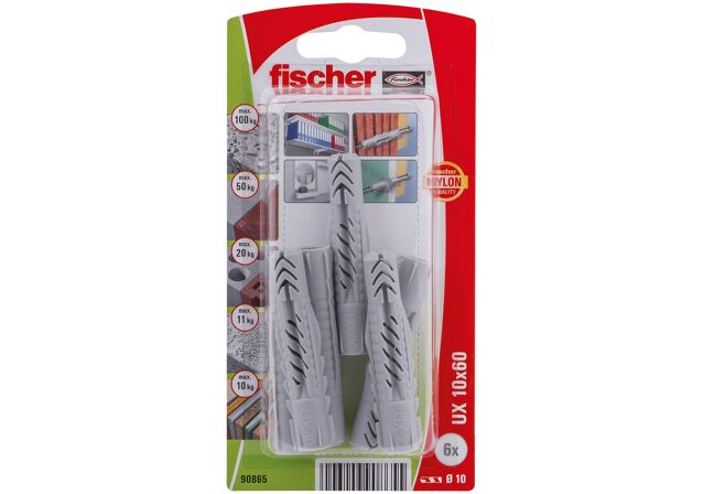 Packaging: "fischer Universal plug UX 10 x 60"