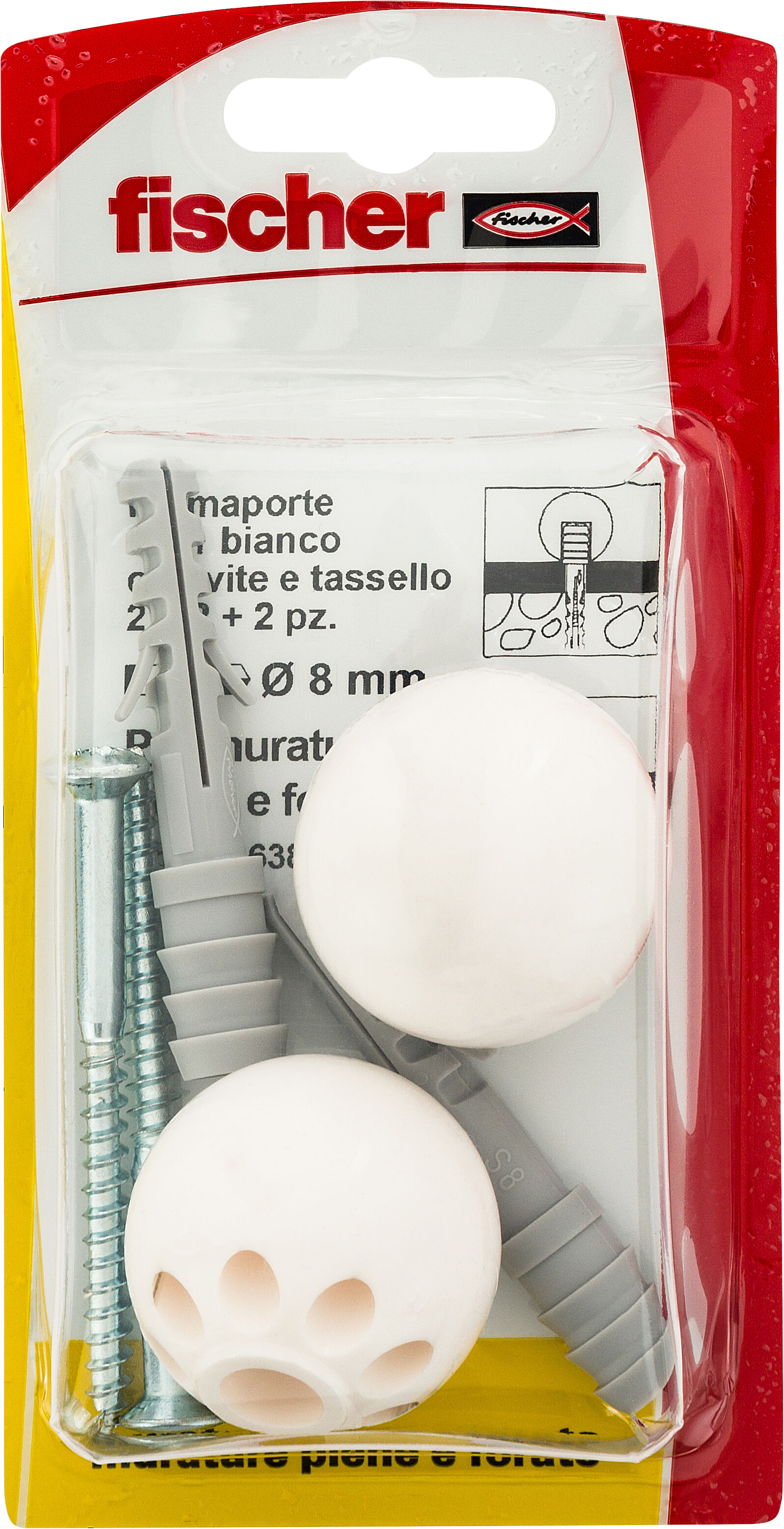 Foto Prodotto: "SA 1N K ferma porta BIANCO in blister"