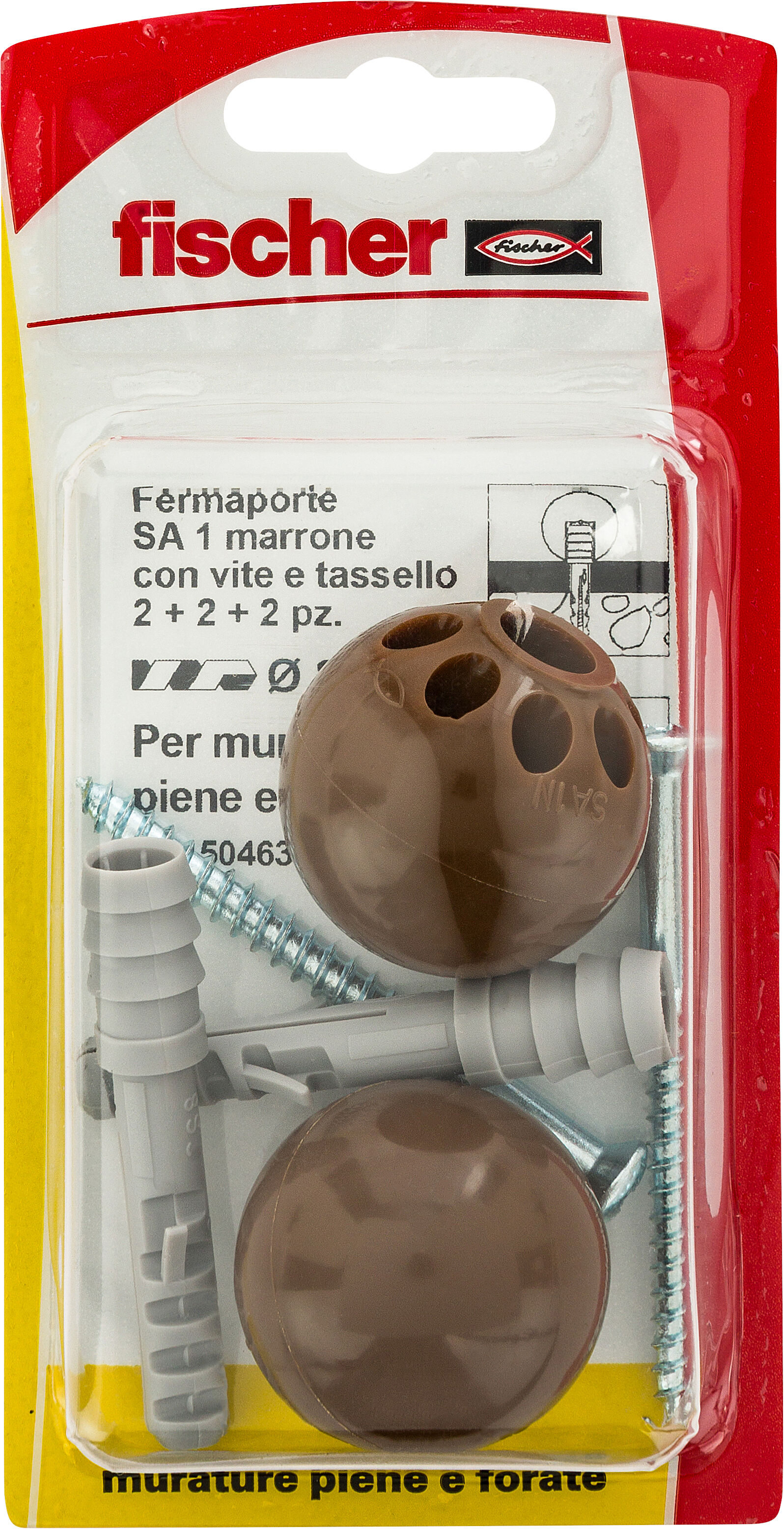 Foto Prodotto: "SA 1N K ferma porta MARRONE in blister"