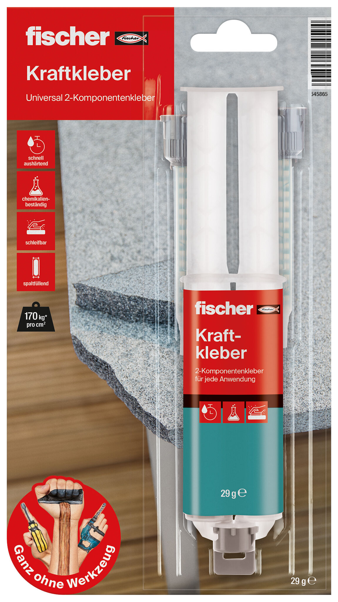 Packaging: "fischer POWER GLUE"