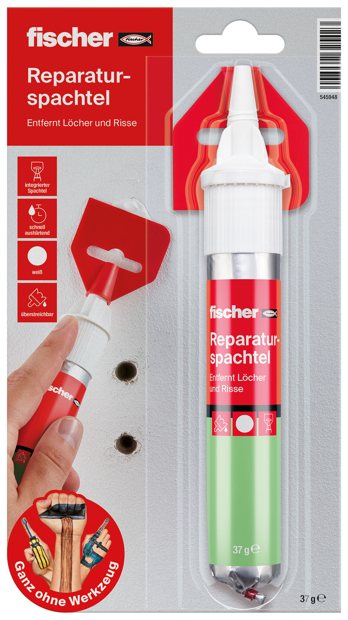 Verpackung: "fischer Reparaturspachtel"