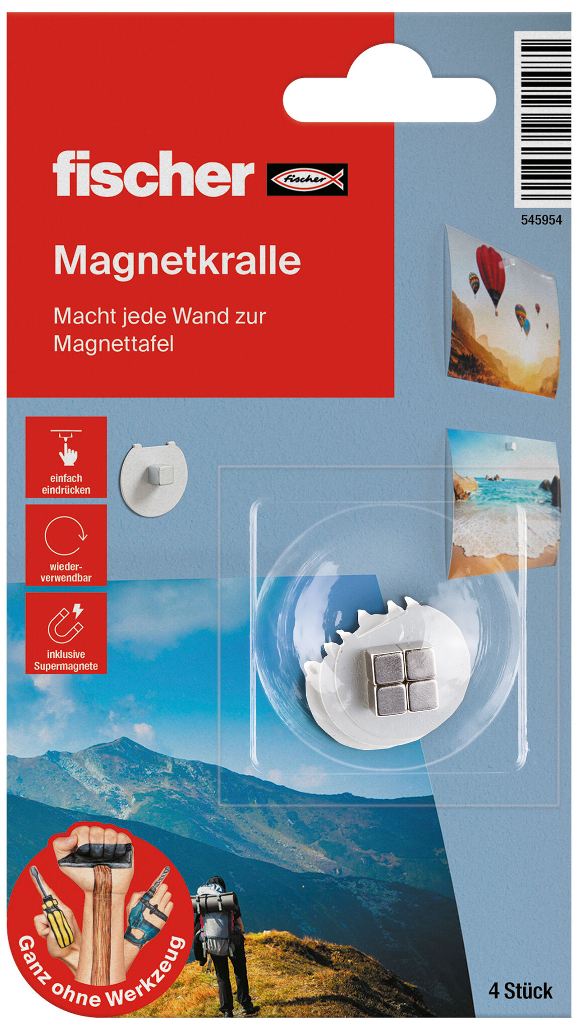Verpackung: "fischer Magnetkralle (4)"