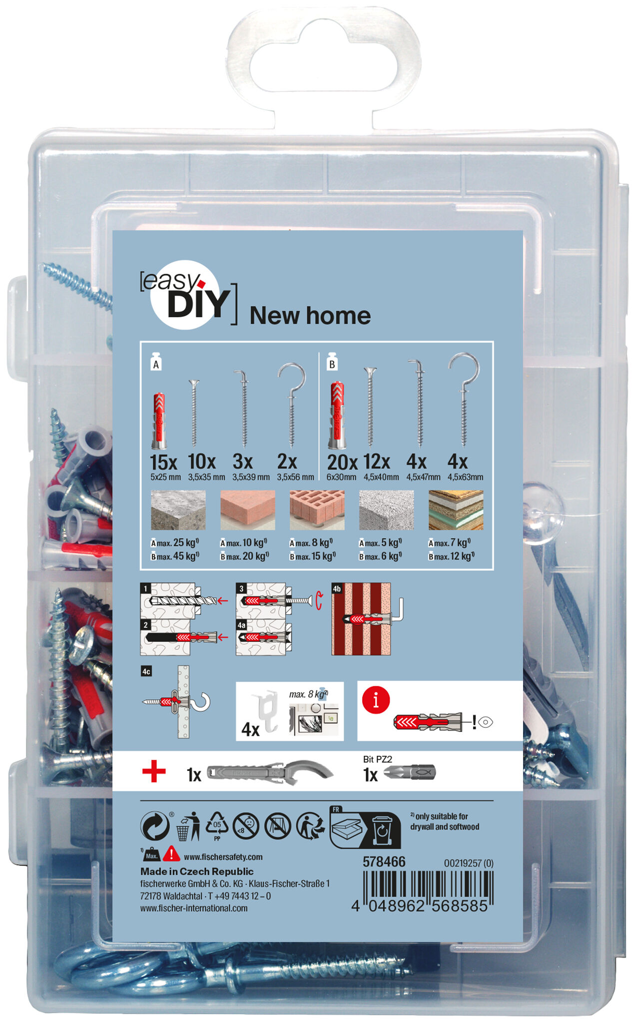Packaging: "fischer EasyDIY Box New home (76)"