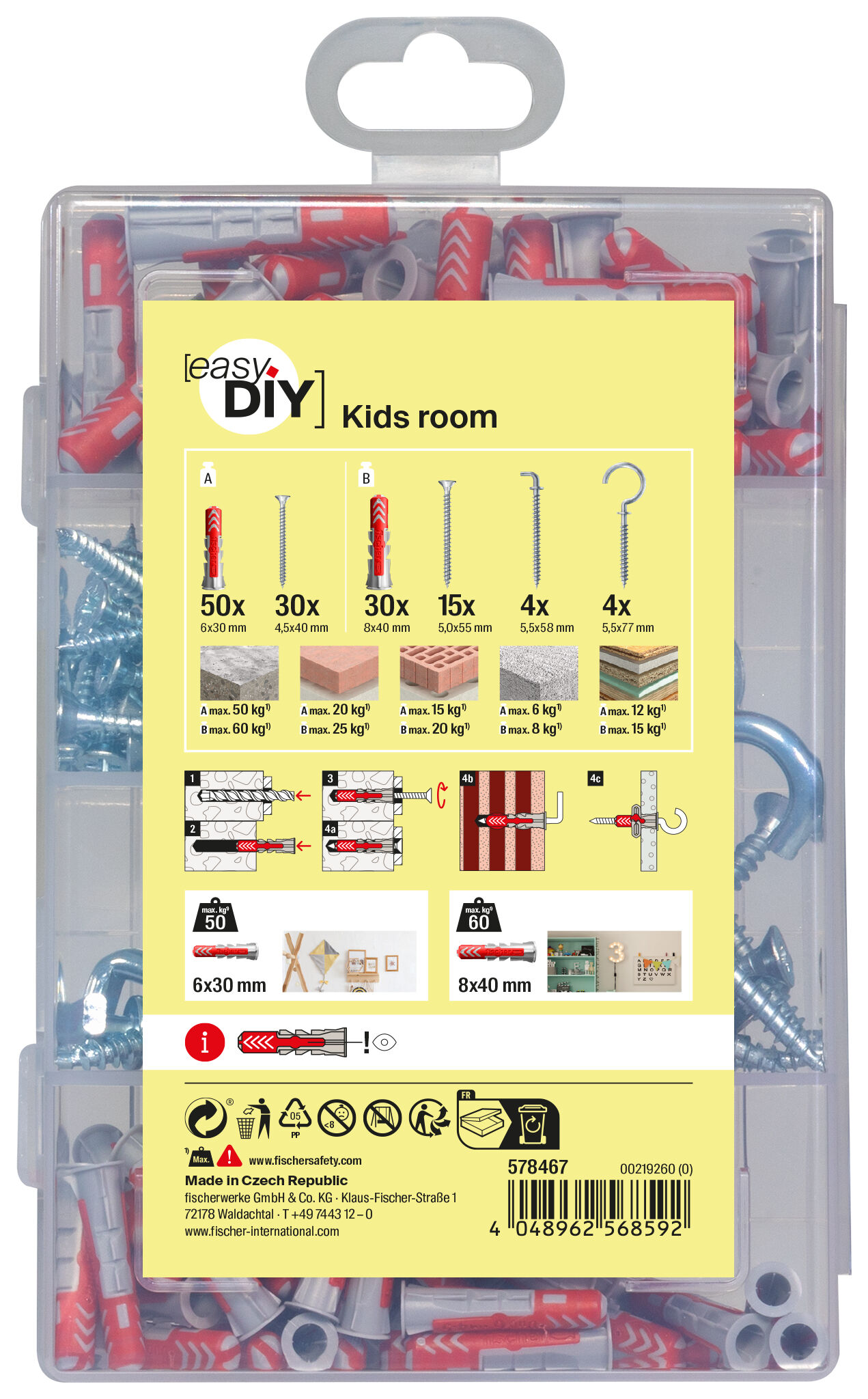 Packaging: "fischer EasyDIY Box Kids room (133)"