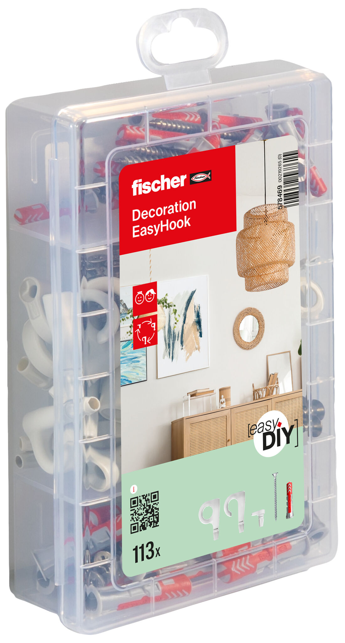 Product Picture: "fischer EasyDIY Box Decoration EasyHook + screw (113)"