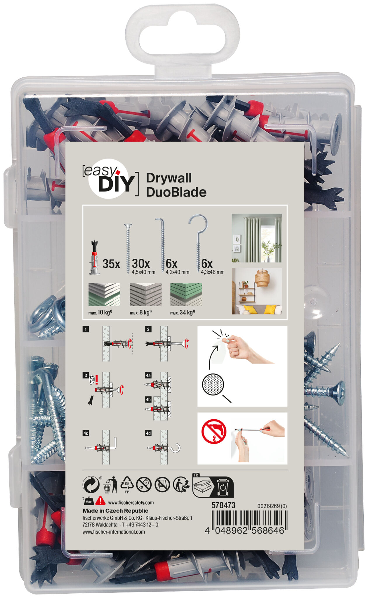 Packaging: "fischer EasyDIY Box Drywall DuoBlade (77)"