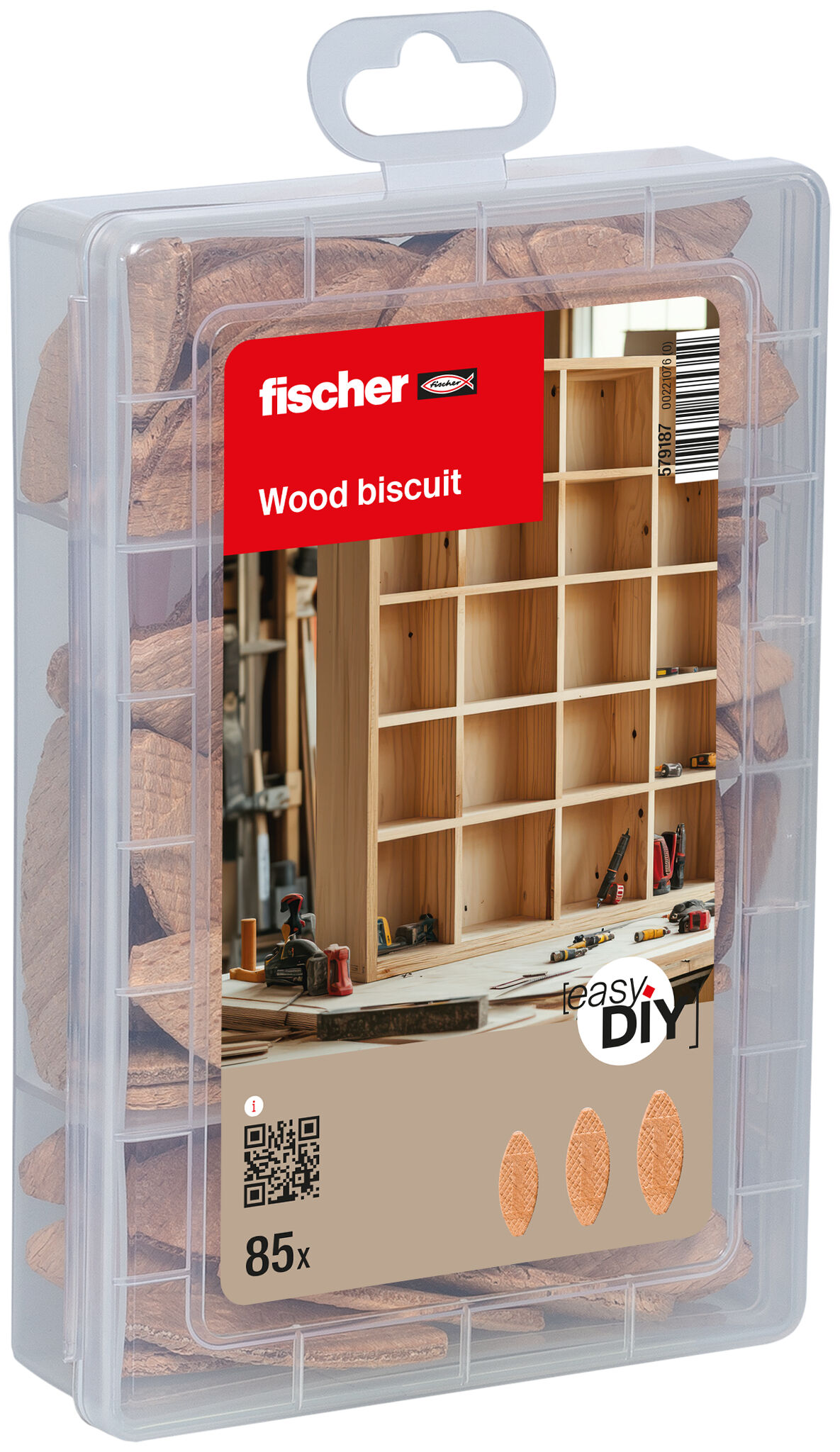 Product Picture: "fischer EasyDIY Box Wood biscuit (85)"