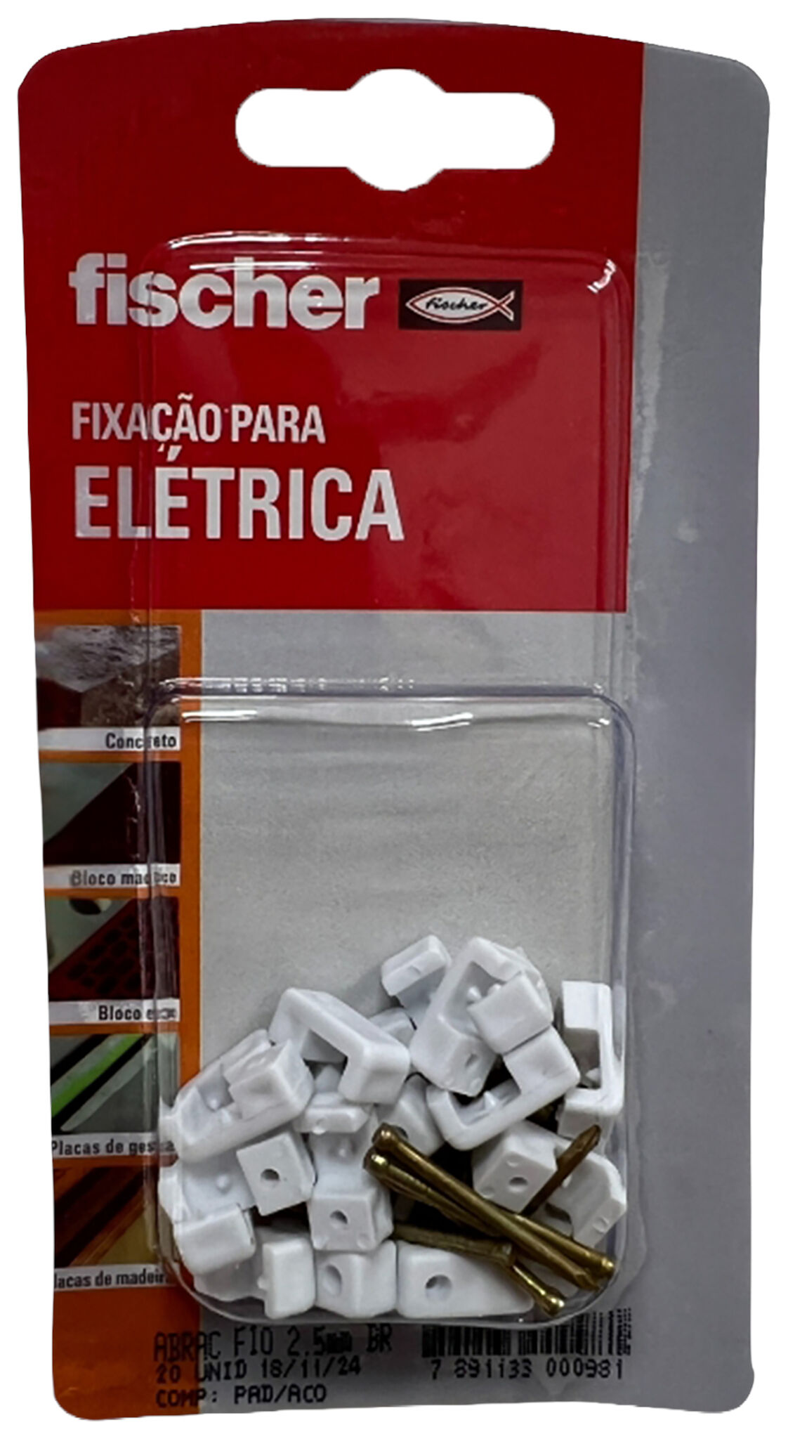 Packaging: "Abraç. Fio Elét. 2,5 mm SCHF"