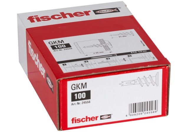 Packaging: "fischer Gipsplug metal GKM"