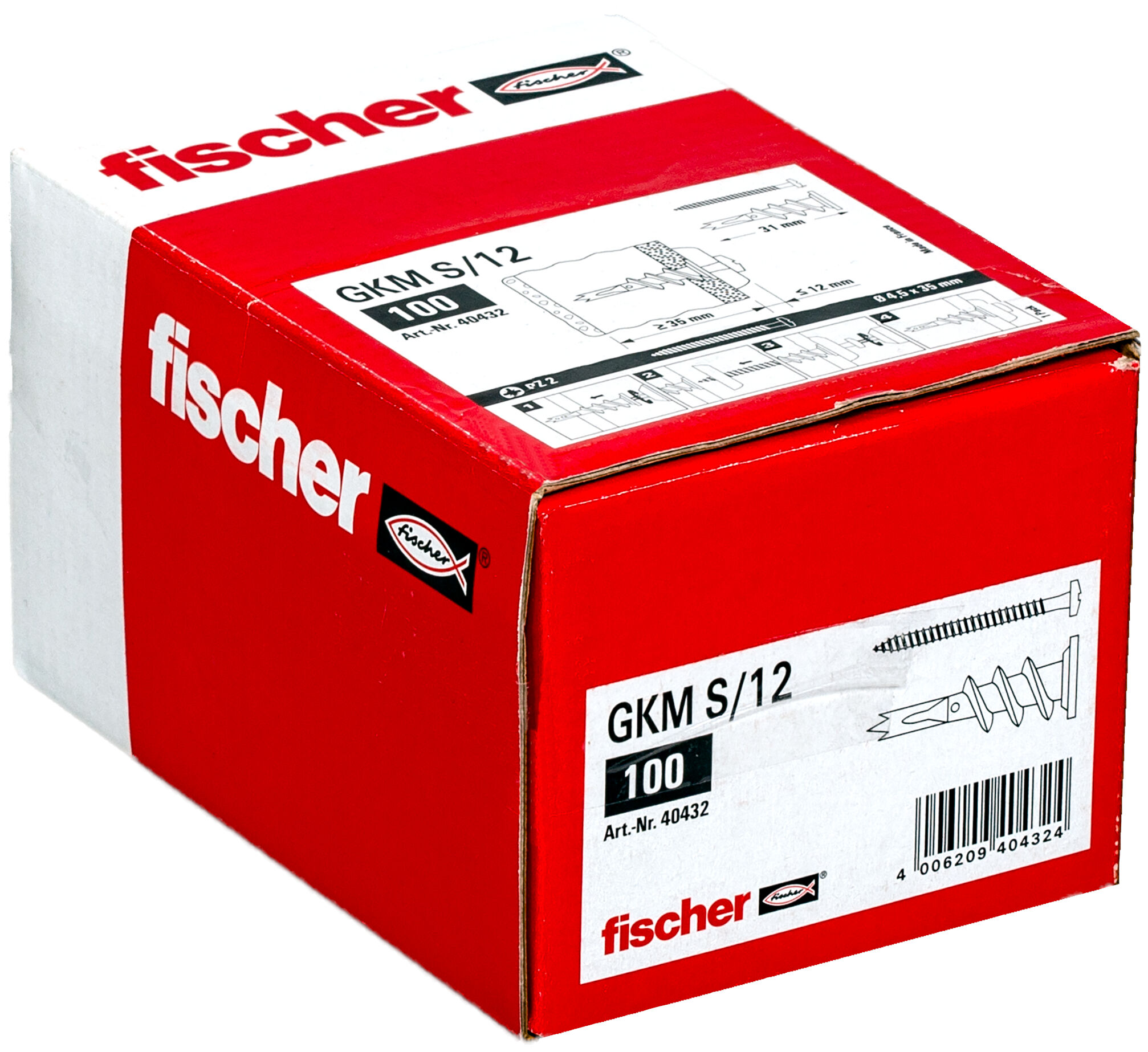 Packaging: "fischer Plasterboard fixing metal GKM S 12"