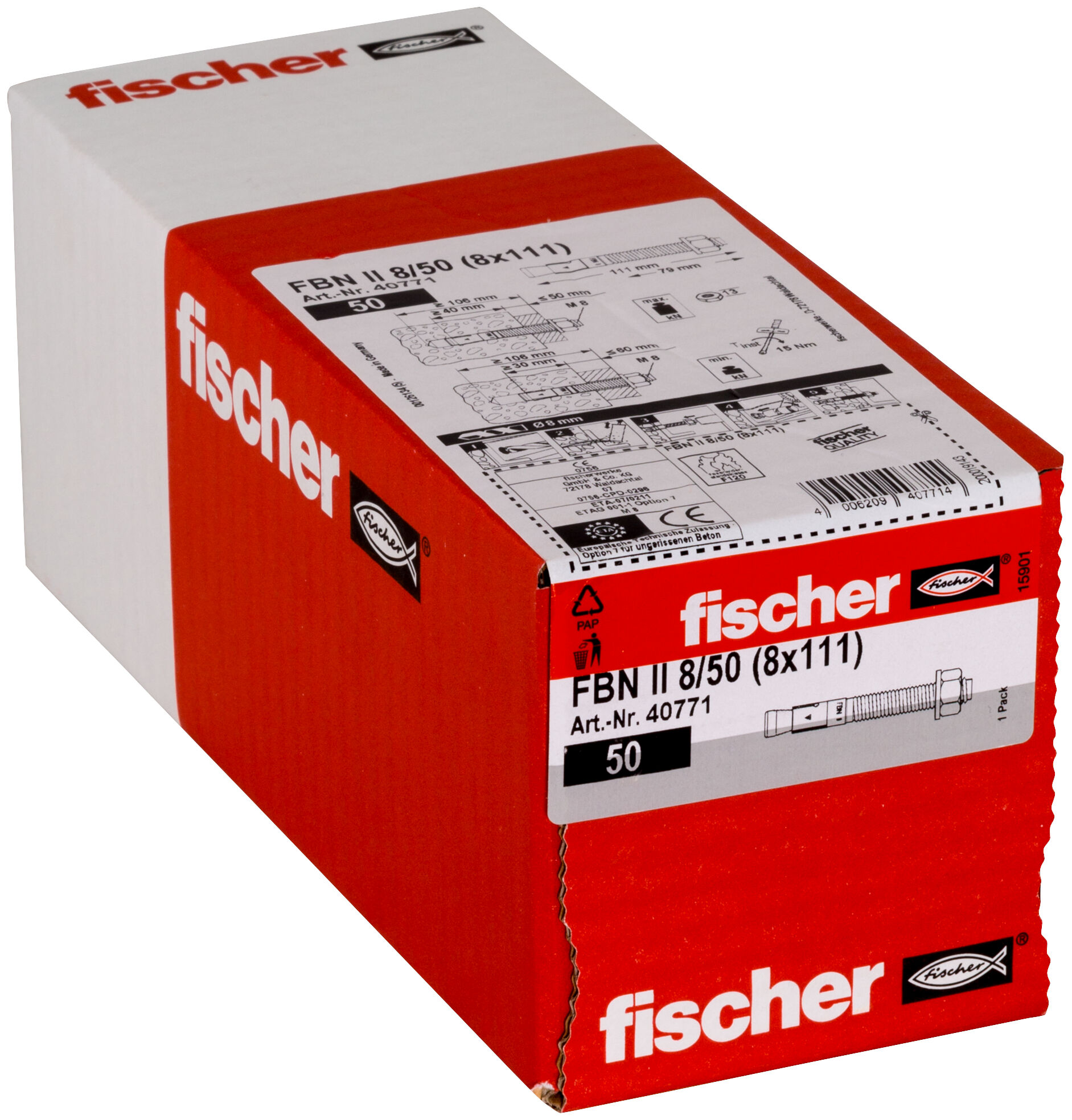 Confezione: "FBN II 8/50 (8X110) Ancorante a battere in acciaio zincato con fascetta espandente"